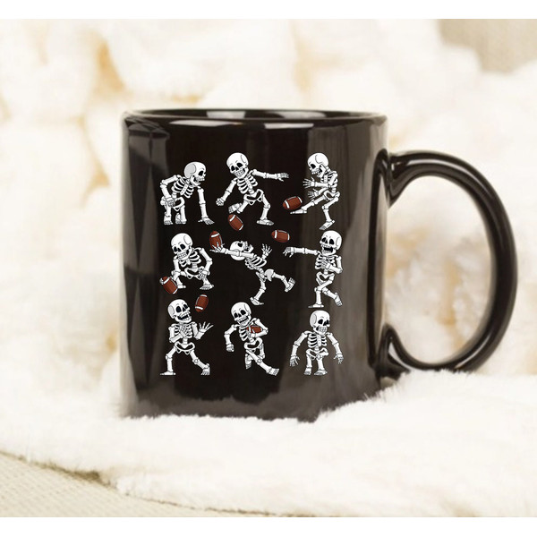 Football Skeletons Funny Mug, Gift Mug, Halloween Mug, Happy Halloween Mug, Skeletons Mug - 1.jpg