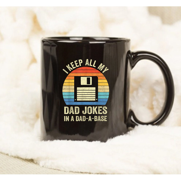 Funny Dad Jokes In Dad-A-Base Vintage For Father's Day Mug, Birthday Mug, Gift For Father's - 1.jpg
