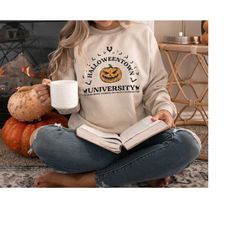 Halloweentown University Sweatshirt, Spooky Pumpkin Sweatshirt, Halloween Shirt, Spooky Shirt, Happy Halloween, Hallowee
