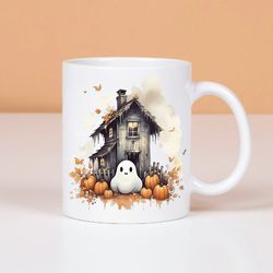 ghost pumpkin mug bookworm gifts fall autumn cottagecore mugs, halloween mug