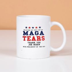 gift mug, maga tears cup joe biden 46th president gag