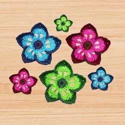 3d crochet flower pdf pattern