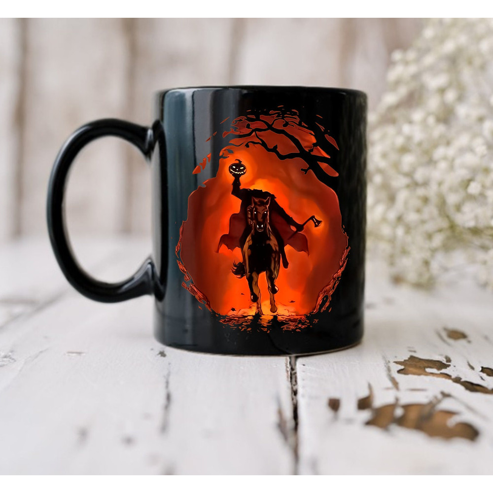 Halloween Scary Pumpkin Headless Horseman Mug, Gift Mug, Halloween Mug, Pumpkin Mug, Happy Halloween Mug, Headless Horseman Mug - 2.jpg