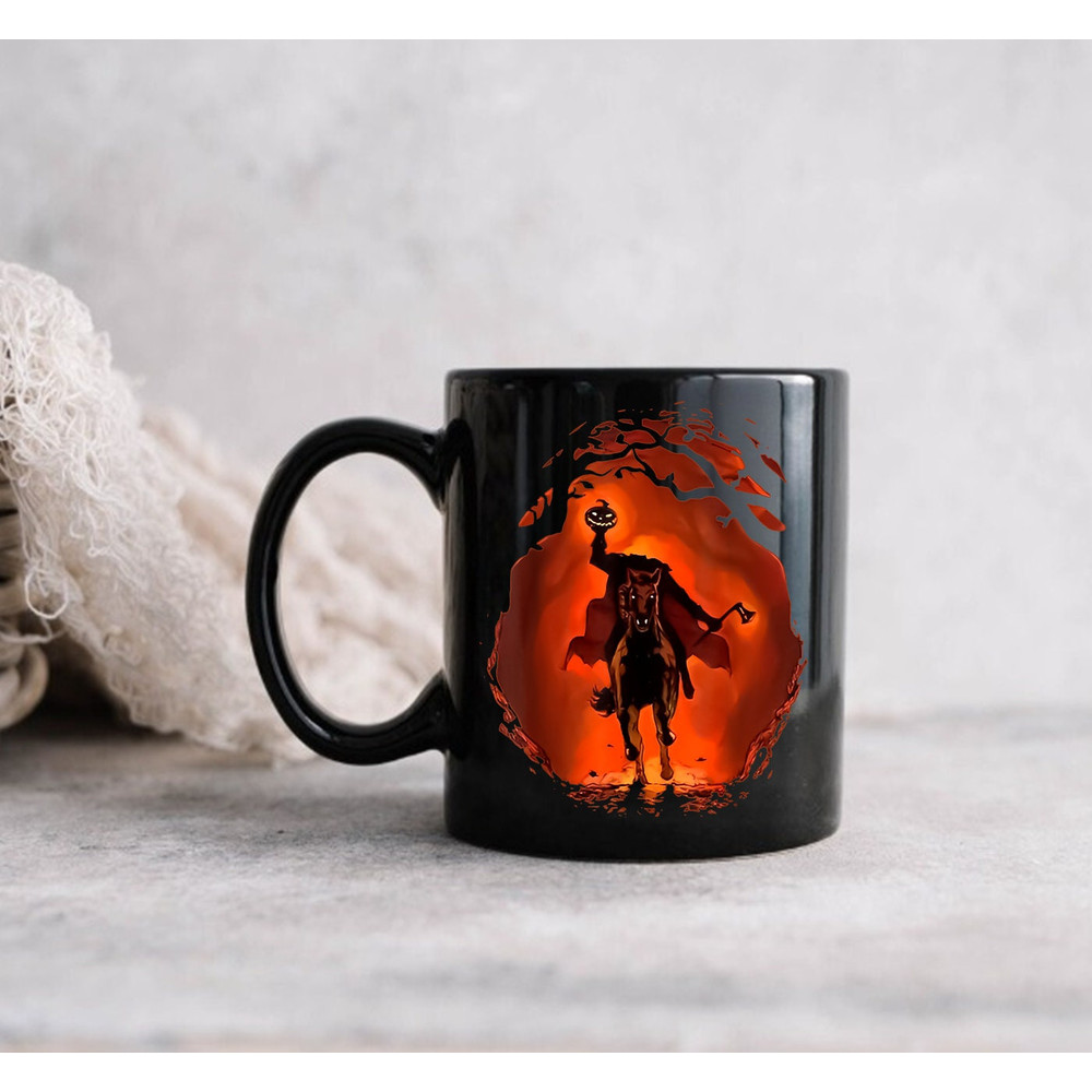 Halloween Scary Pumpkin Headless Horseman Mug, Gift Mug, Halloween Mug, Pumpkin Mug, Happy Halloween Mug, Headless Horseman Mug - 3.jpg