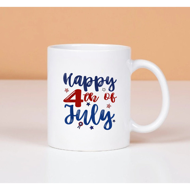 Happy 4th Of July US Flag American 4th Of July Mug, Happy 4th Of July Mug, Anniversary Mug Coffee - 1.jpg