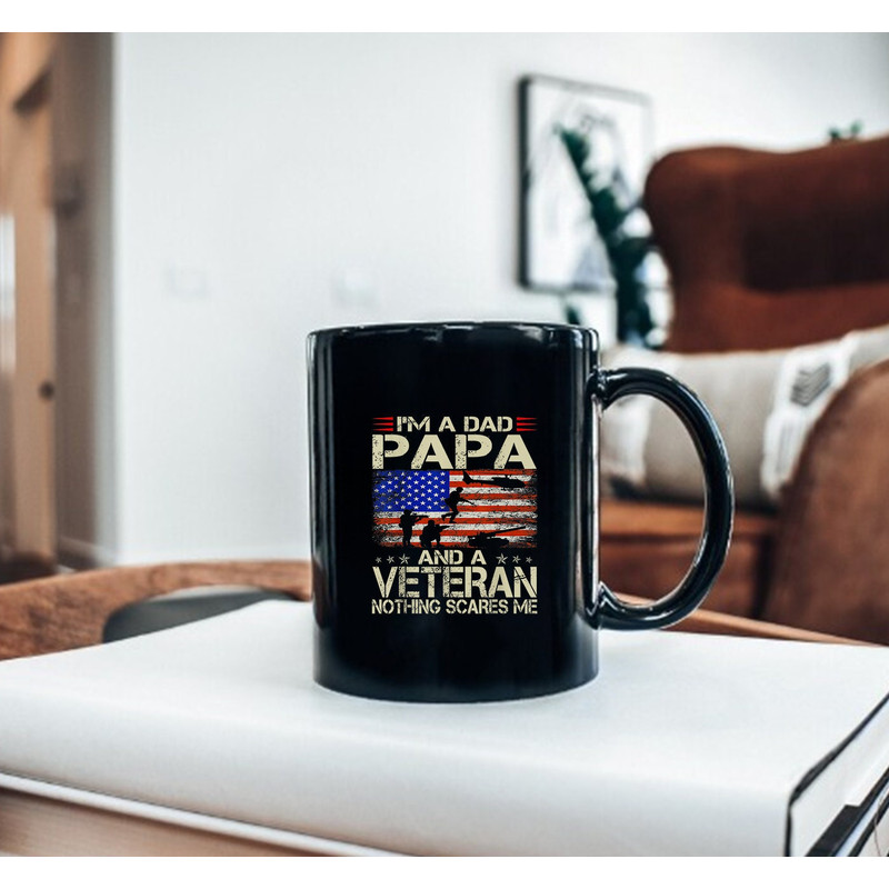 I'm A Dad Papa And Veteran Funny Retro Veterans Day, Mug Dad, Mug For Father's Day - 3.jpg