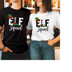 TSHIRT (5082) ELF SQUAD T-Shirt Xmas Family Matching Christmas Elves Men Womens Kids Gift Tee Shirt