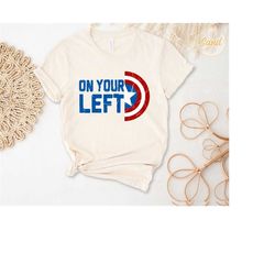 on your left broken captain america shield shirt, avengers shirt, steve rogers bucky barnes winter soldier sweatshirt