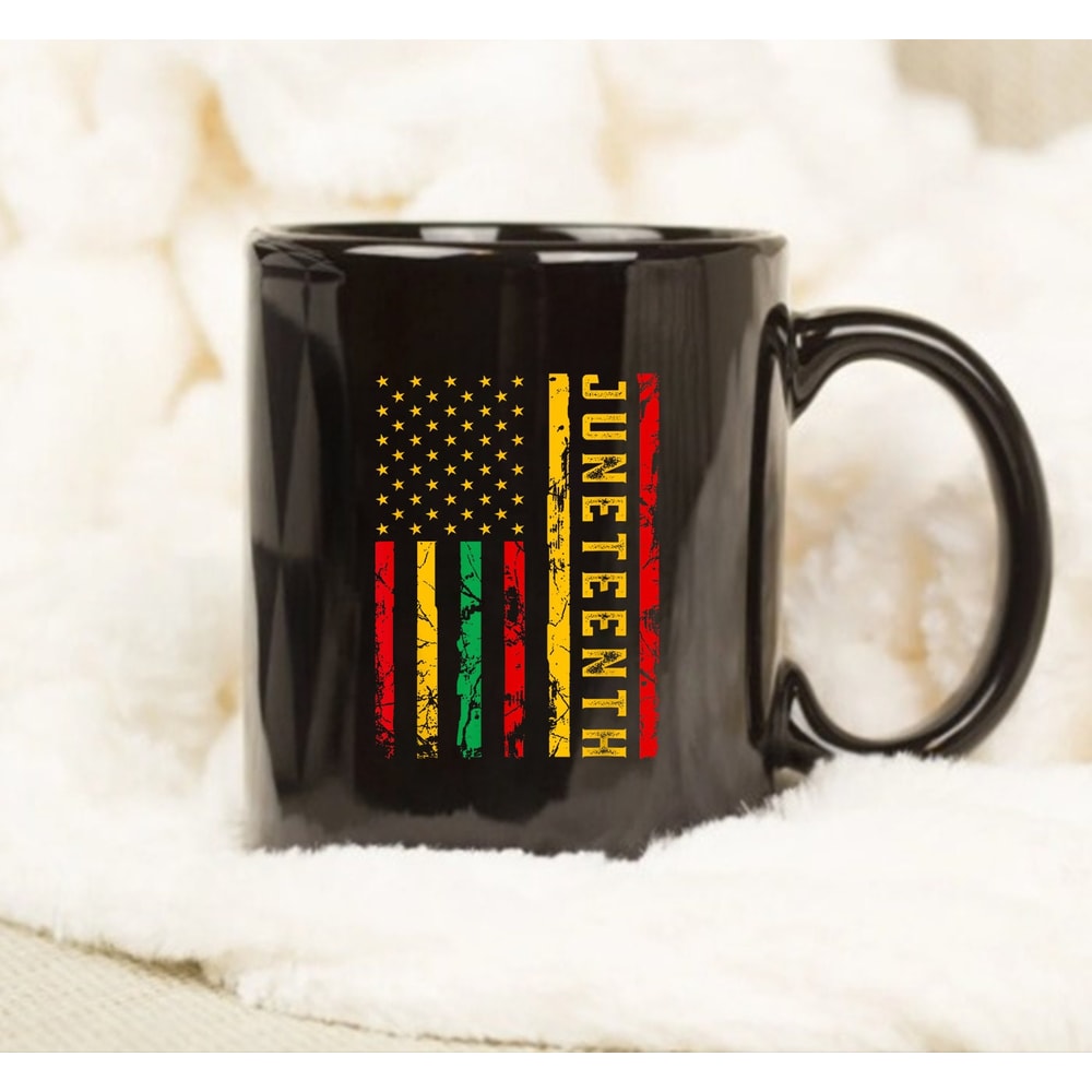 Juneteenth, American Flag African Mug, Anniversary Mug, Gift Mug - 1.jpg