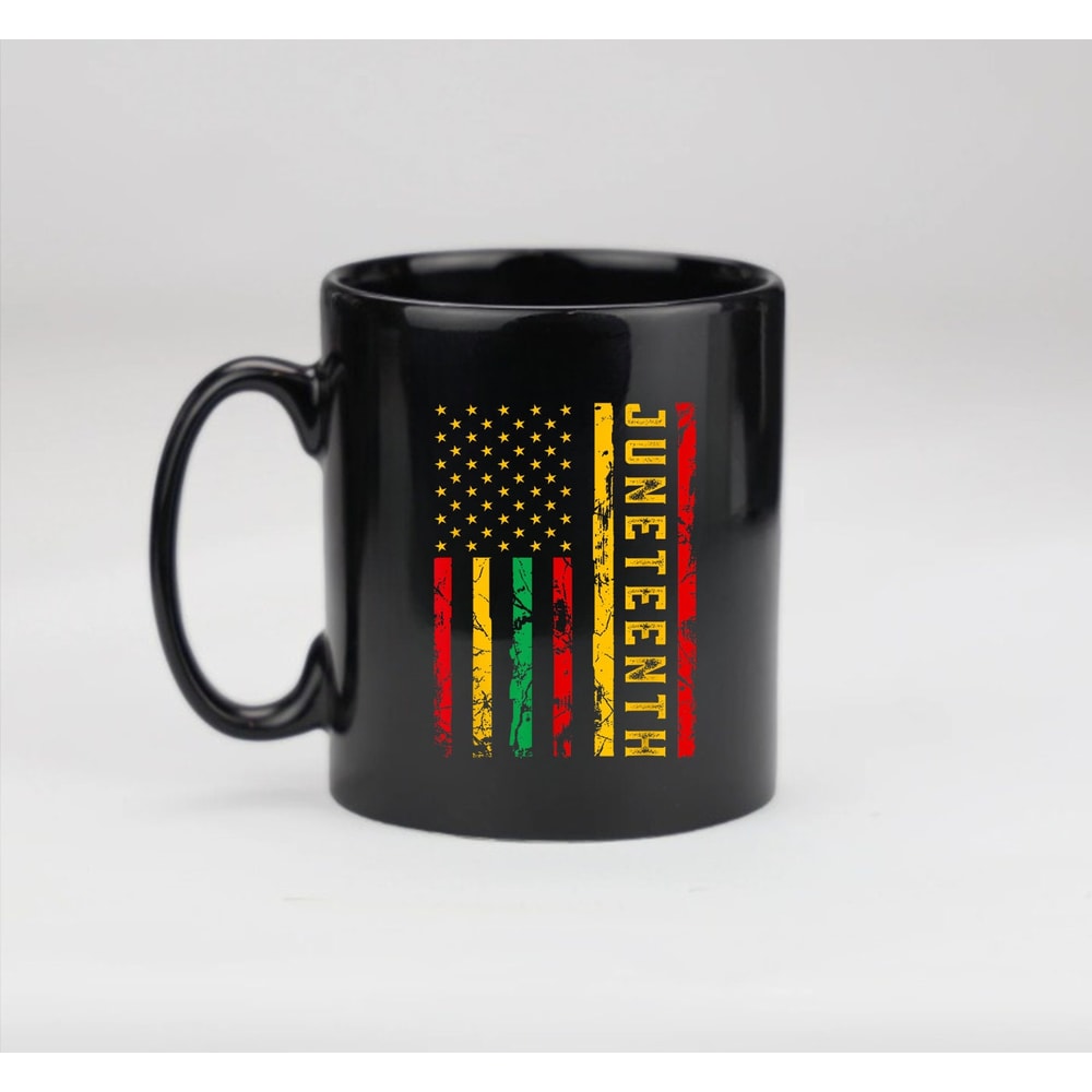 Juneteenth, American Flag African Mug, Anniversary Mug, Gift Mug - 2.jpg