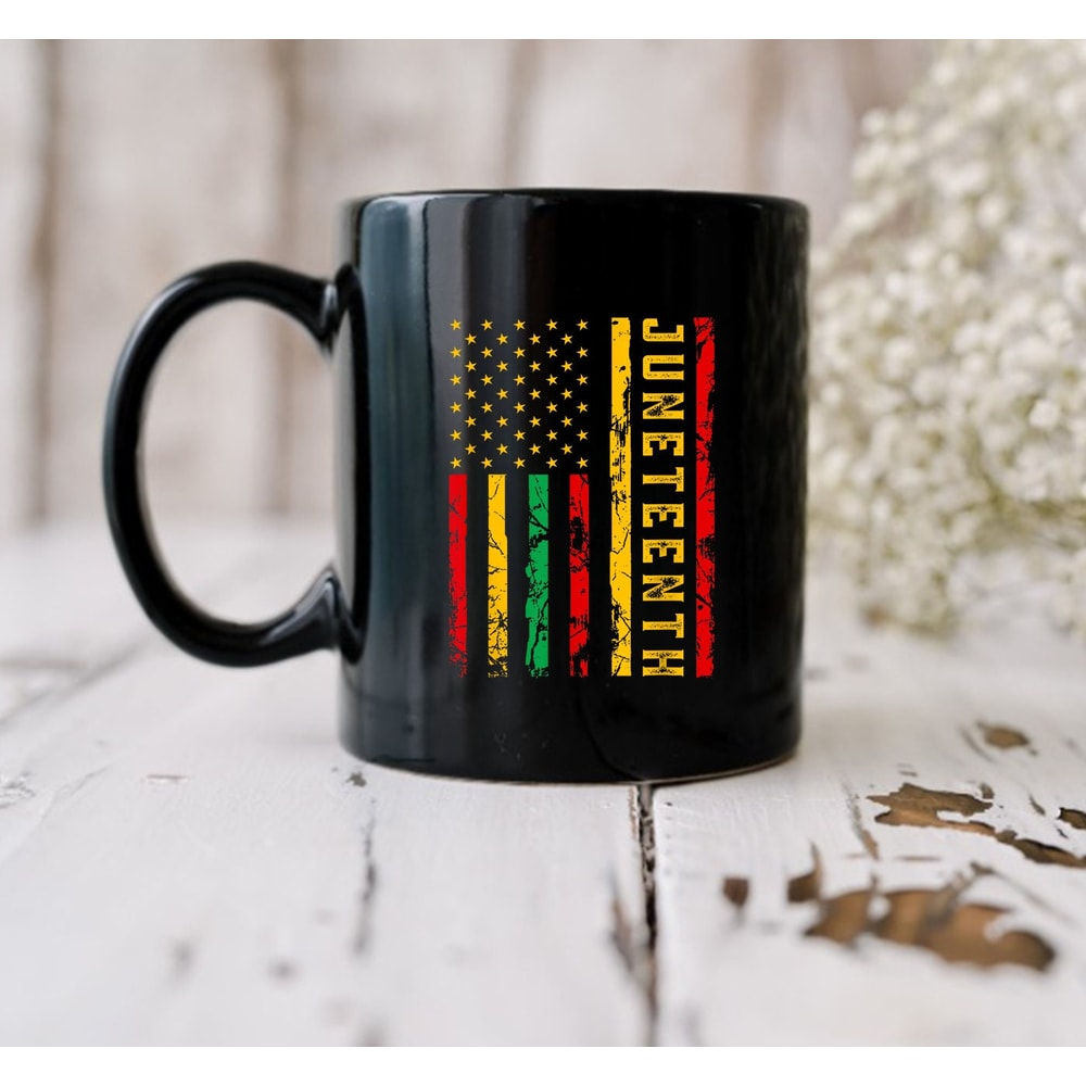 Juneteenth, American Flag African Mug, Anniversary Mug, Gift Mug - 3.jpg
