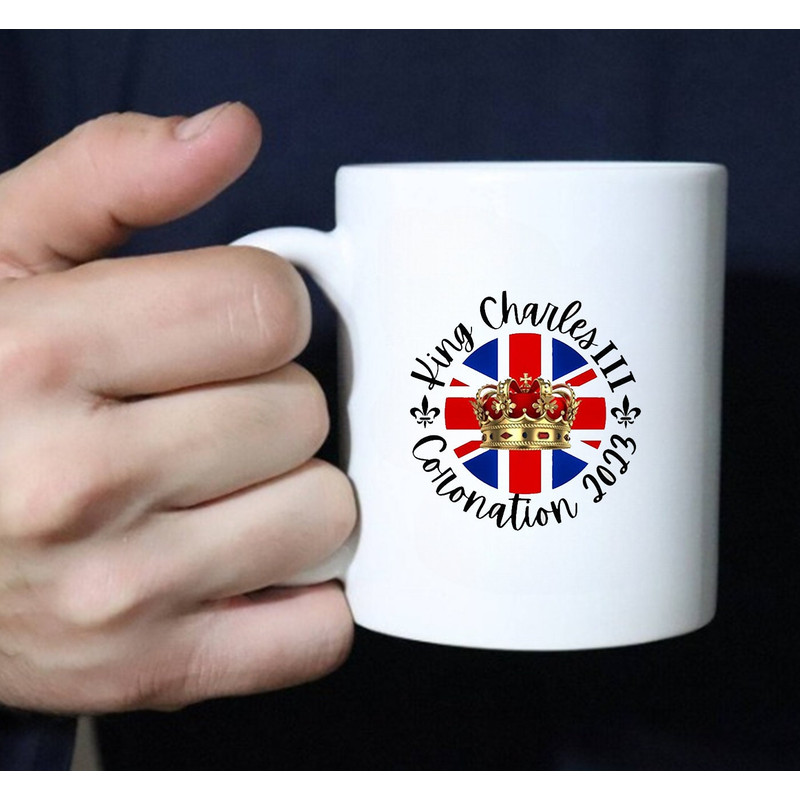 King Charles III Coronation 2023 Coronation Emblem King Charles Mug Memorabilia Coronation May 6th, 2023, Ceramic Mug - 3.jpg