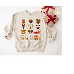 vintage disney fall vibes comfort colors shirt, pumpkin spice shirt, cute fall tee, thanksgiving gift