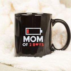 mom of 2 boys from son to mom for mothers mug day birthday women, gift mug for mom