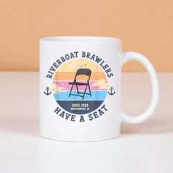 montgomery alabama boat fight riverboat brawl folding chair mug, coffee mug