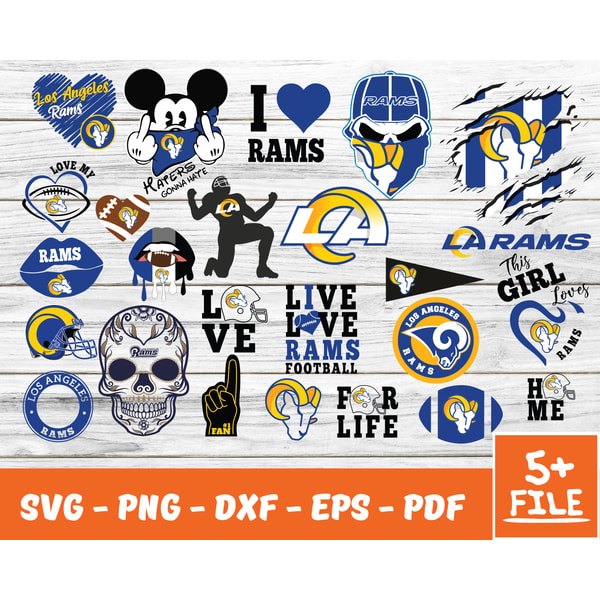 Los Angeles Rams Svg , Football Team Svg, Cricut, Digital Do | Inspire ...