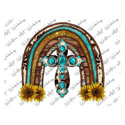 western rainbow cross png, rainbow gemstone cross png, gemstone png, cross, gemstone cross png, western rainbow cross pn