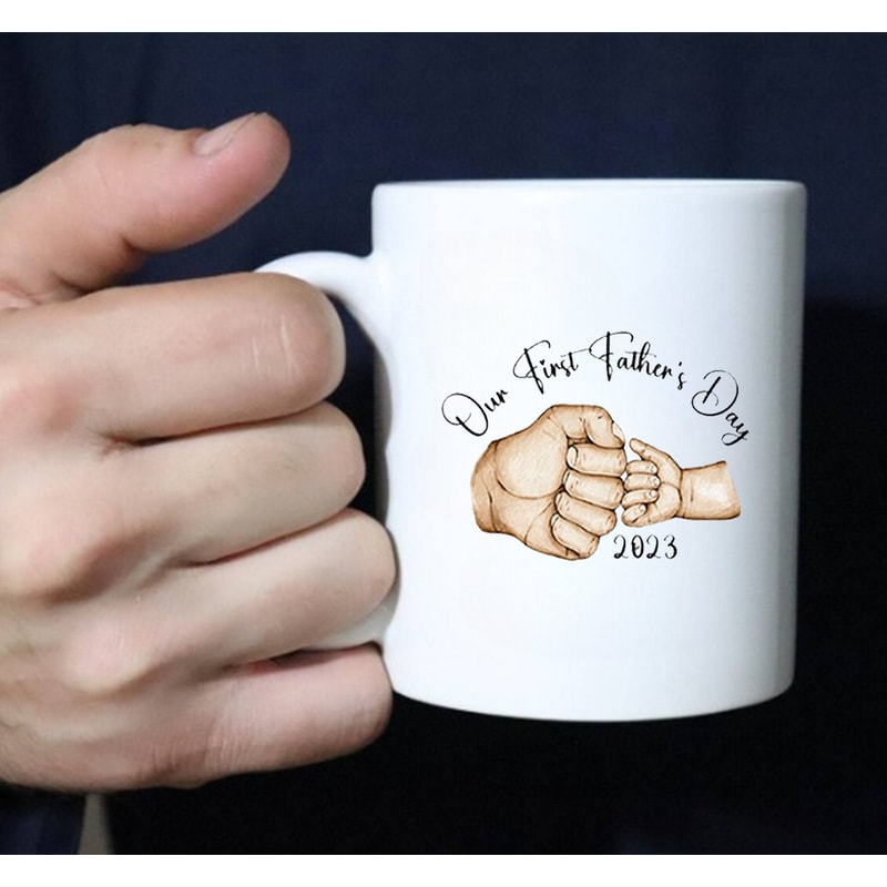 Our First Father's Day Mug, Daddy And Me, Father And Son Daughter, Gift Father's Mug - 2.jpg