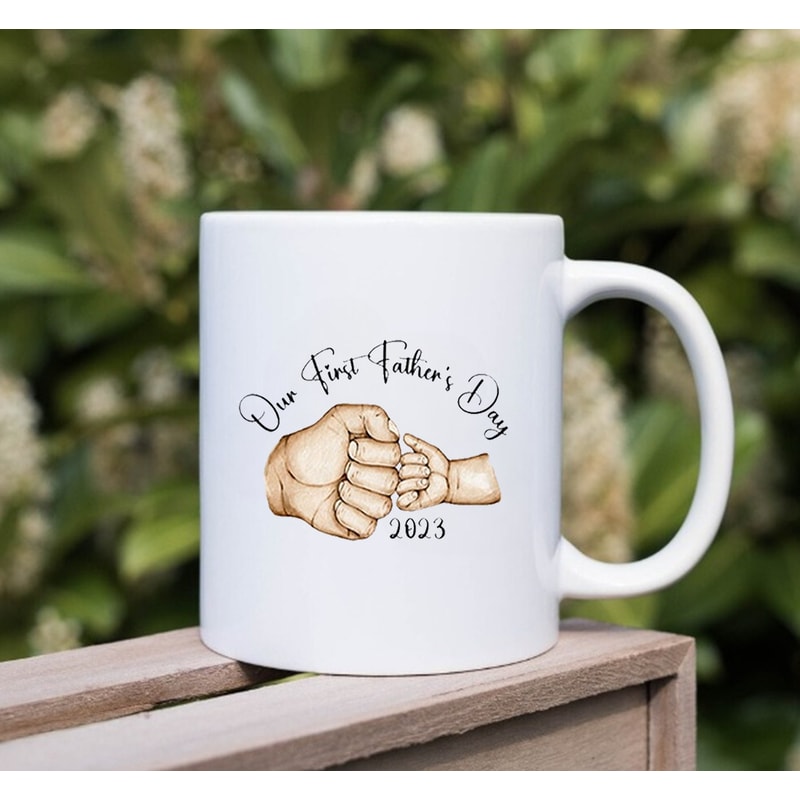 Our First Father's Day Mug, Daddy And Me, Father And Son Daughter, Gift Father's Mug - 3.jpg