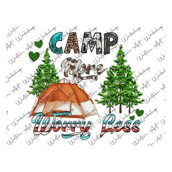 camp more worry less png file, western, camp png, camping, country, cowhide, more, camp png, camping sublimation,camping