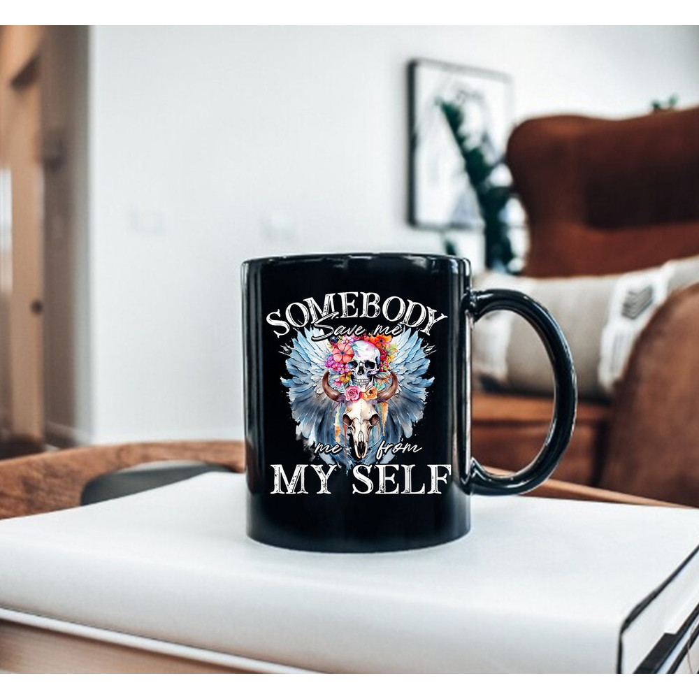 Somebody Save Me From Myself Mug, Skeleton Mug, Gift Mug, Halloween Mug, Halloween Coffee Mug - 3.jpg