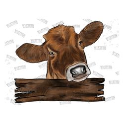 western cow sublimation png, watercolor cow png, cute cow png, farm cow png, love cow png, farm animals png, sublimation