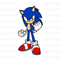 Sonic the Hedgehog SVG, Sonic SVG, Layered Sonic SVG