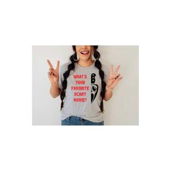 what's your favorite scary movie svg / scream svg / scream face svg / ghost face svg / halloween svg / digital download