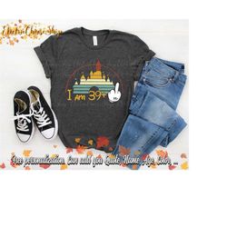 personalized i am 39 middle finger disney vintage shirt, i am plus gift for mickey lover shirt, custom birthday tee, 19