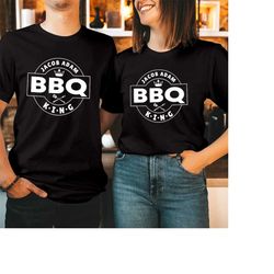 personalised bbq king t-shirt fathers day anniversary birthday funny gift for dad daddy grandad husband boyfriend gifts