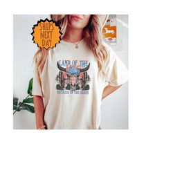 land of the free because of the brave shirt, 4th of july t-shirt, independence day, western america shirt, country shirt