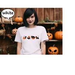 halloween black cats and pumpkins shirt, halloween black cats shirt, cute cats shirt, cat lover gift tee for halloween,