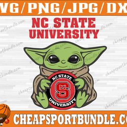 north carolina state university athletic baby yoda svg, north carolina state university athletic svg, n c a a teams svg