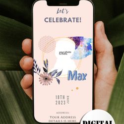Customizable Digital Invitation Canva Template with Personalized Photos | Editable Design for Unique Creations | Custom