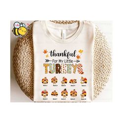 personalization thankful for my little turkey png, thanksgiving png, thankful png, funny turkey png, autumn png, hello f