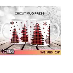 cricut mug press svg christmas, christmas tree svg, mug wrap template svg, cricut mug svg, coffee mug wrapping svg, svg