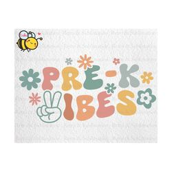 pre-k vibes png, retro back to school png, pre school png, first day of school png, retro vibes, back to school vibes pn