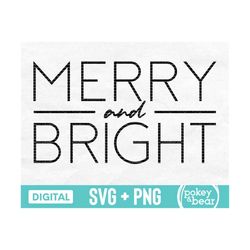 merry and bright svg, merry and bright png, christmas svg cut file, christmas shirt svg, sublimation design, digital dow