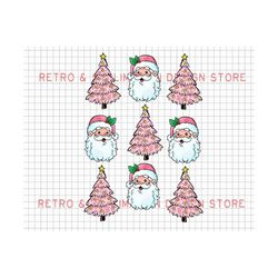 Santa Claus PINK Christmas Tree Png, Merry Christmas PNG, Christmas Design PNG, Christmas Gifts, Christmas Png, Sublimat