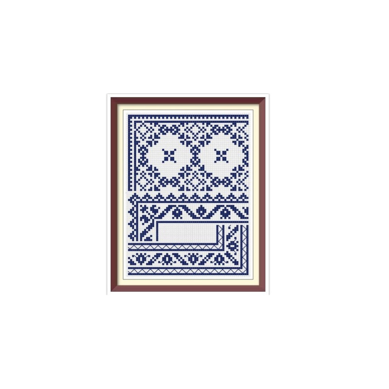 Borders - Cross Stitch Pattern - Corners, Inserts and General Motifs - Antique Sampler PDF Counted Vintage Pattern - Reproduction 1890.jpg