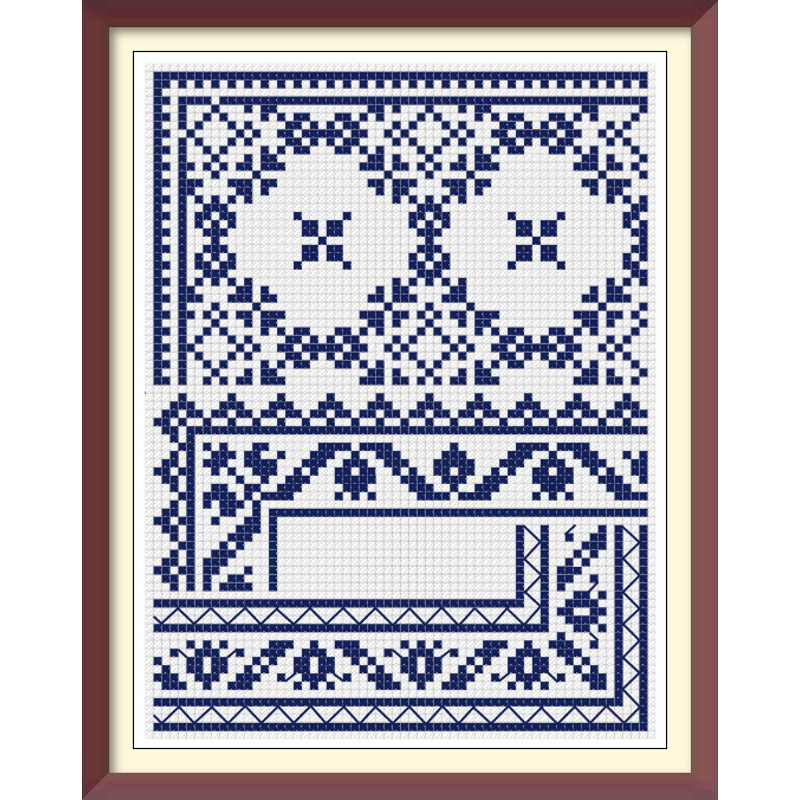 Borders - Cross Stitch Pattern - Corners, Inserts and General Motifs - Antique Sampler PDF Counted Vintage Pattern - Reproduction 1890 (2).jpg