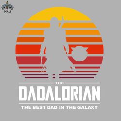 the dadalorian the best dad in the galaxy funny vintage fathers day gift sublimation png download
