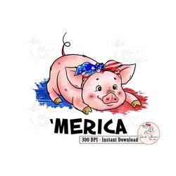 pig merica 4th of july png, farm animals independence day png, pig patriotic png, american pig png, fourth of july png f