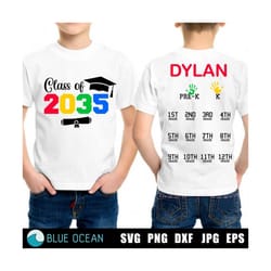 class of 2035 handprint svg, class of 2035 grow with me svg, class of 2035 svg, back to school svg