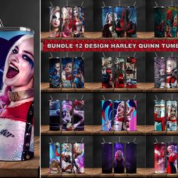 bundle 12 designs harley quinn tumbler wrap, harley quinn tumbler 20oz png,harley quinn tumbler 15