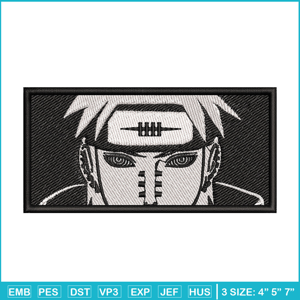 Black white pain embroidery design, Naruto embroidery, Anime design, Embroidery shirt, Embroidery file,Digital download.jpg