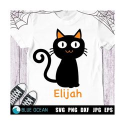 Cute Black Cat SVG, Halloween SVG, Halloween kids svg, Baby Halloween SVG