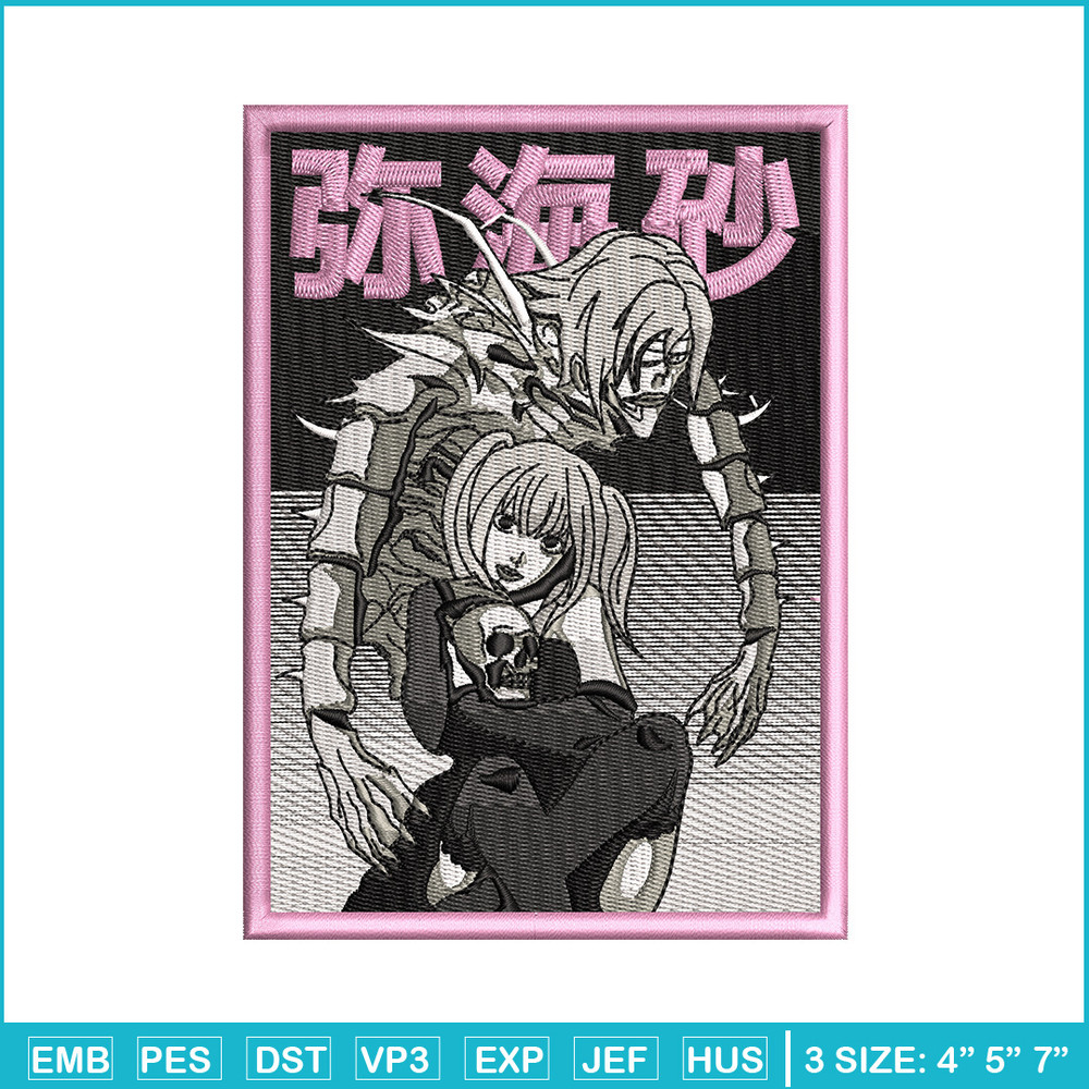 Demon rem embroidery design, Death note embroidery, Anime design, Embroidery shirt, Embroidery file, Digital download.jpg