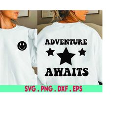 Adventure awaits SVG Cut File, handlettered cut file great for baby shower gifts, nursery decor, graduation gifts, DXF a