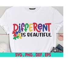 different is beautiful svg, autism svg, autism awareness svg, autism mom shirt svg, autism inspirational quote svg, auti